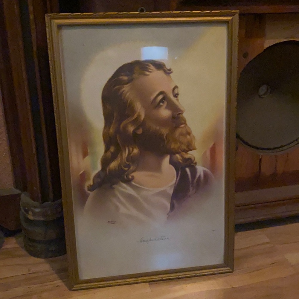 Vintage Jesus frame made in Mexico